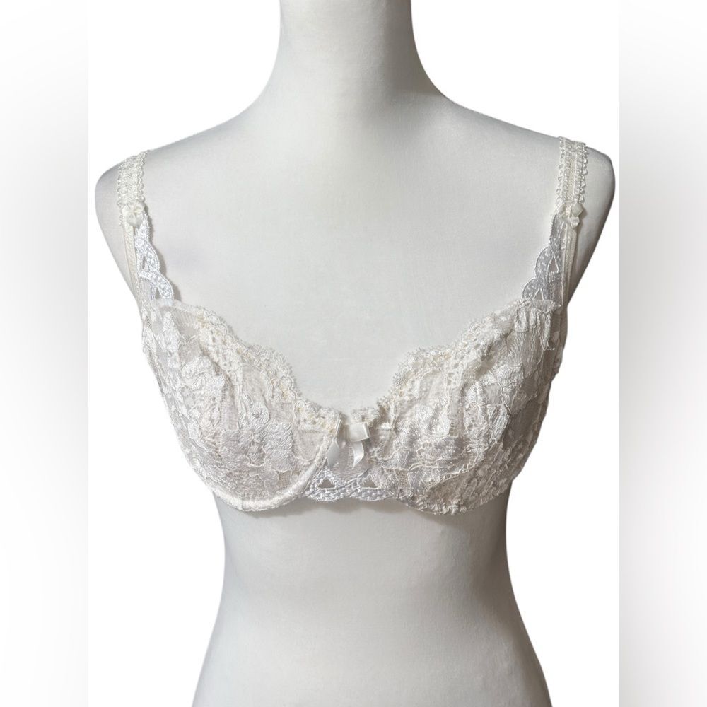 Simone Perèle White Lace Underwire  Bra Size 34 D